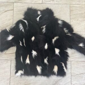 Special price ending 12/25 Black and white authentic fur coat *MAKE AN OFFER*